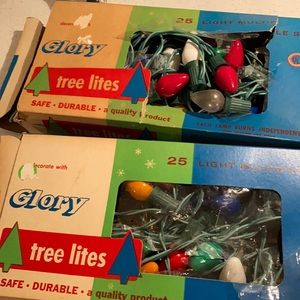 Two Vintage sets of Glory tree lites in box